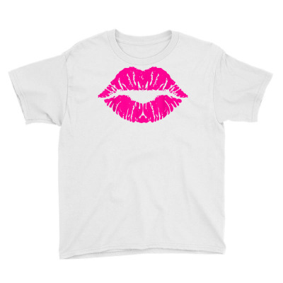 Lips Kiss T Shirt Youth Tee Designed By Moriahchristensen