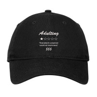 Adulting Overrated And Overpriced Would Not Recommend Adult Adjustable Cap | Artistshot