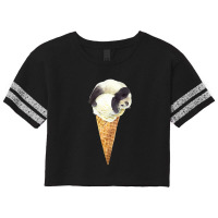 Panda On A Vanilla Ice Cream Cone,panda Cone Ice Cream Scorecard Crop Tee | Artistshot