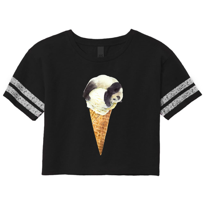 Panda On A Vanilla Ice Cream Cone,panda Cone Ice Cream Scorecard Crop Tee by dafarary | Artistshot