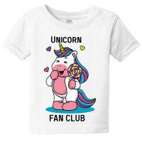 Unicorn Fan Club With Loly Pop Baby Tee | Artistshot