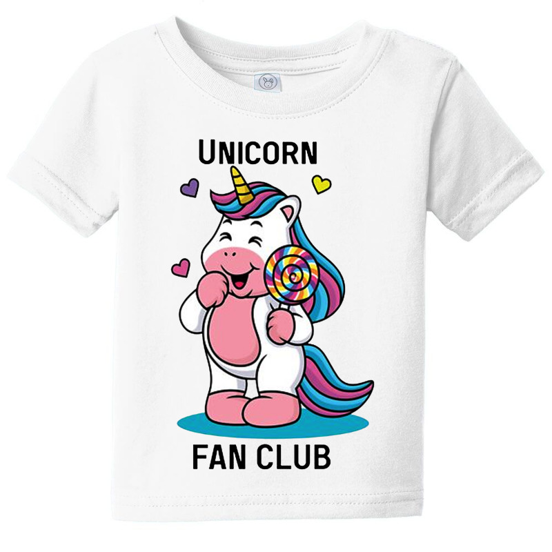 Unicorn Fan Club With Loly Pop Baby Tee | Artistshot