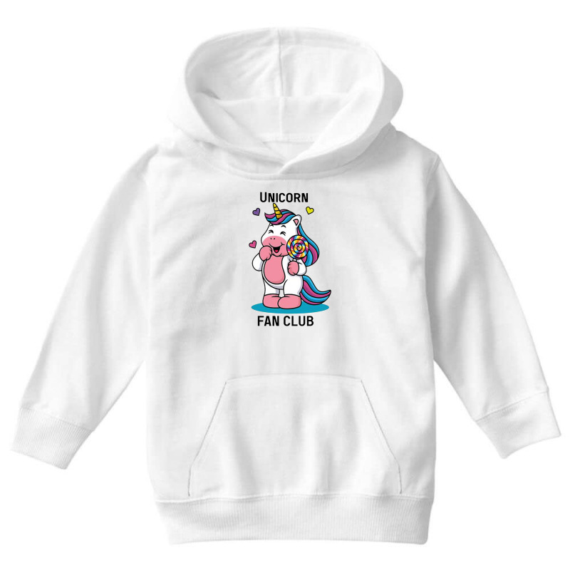 Unicorn Fan Club With Loly Pop Youth Hoodie | Artistshot