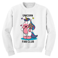 Unicorn Fan Club With Loly Pop Youth Sweatshirt | Artistshot