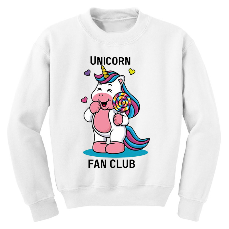 Unicorn Fan Club With Loly Pop Youth Sweatshirt | Artistshot