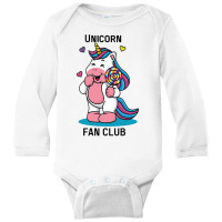 Unicorn Fan Club With Loly Pop Long Sleeve Baby Bodysuit | Artistshot