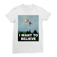 Neco Arc I Want To Believe Ladies Fitted T-shirt | Artistshot