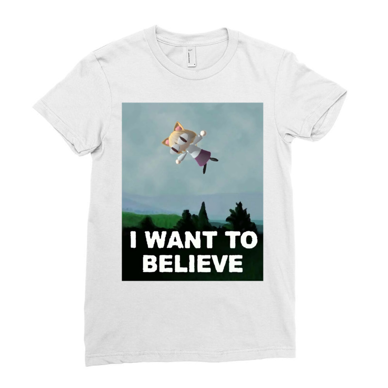 Neco Arc I Want To Believe Ladies Fitted T-Shirt by spelcamenchiu | Artistshot