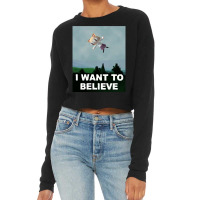 Neco Arc I Want To Believe Cropped Sweater | Artistshot