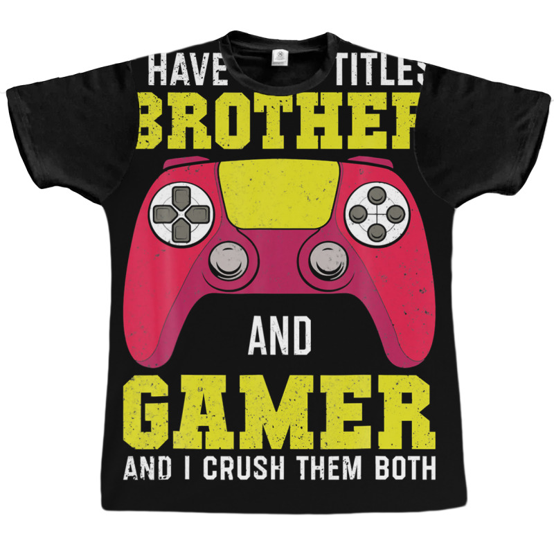 Funny Gamer Vintage Video Games For Boys Brother Son Graphic T-shirt by gagajaexterq | Artistshot