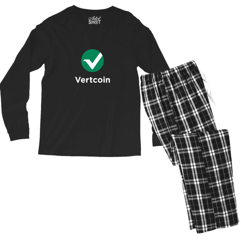 Cypto Vert- 'coin Men's Long Sleeve Pajama Set | Artistshot