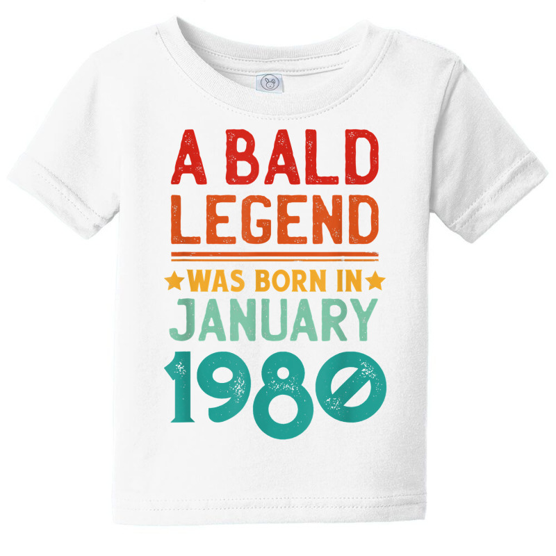 Mens Bald Men Born In January 1980 Funny T Shirt Baby Tee | Artistshot