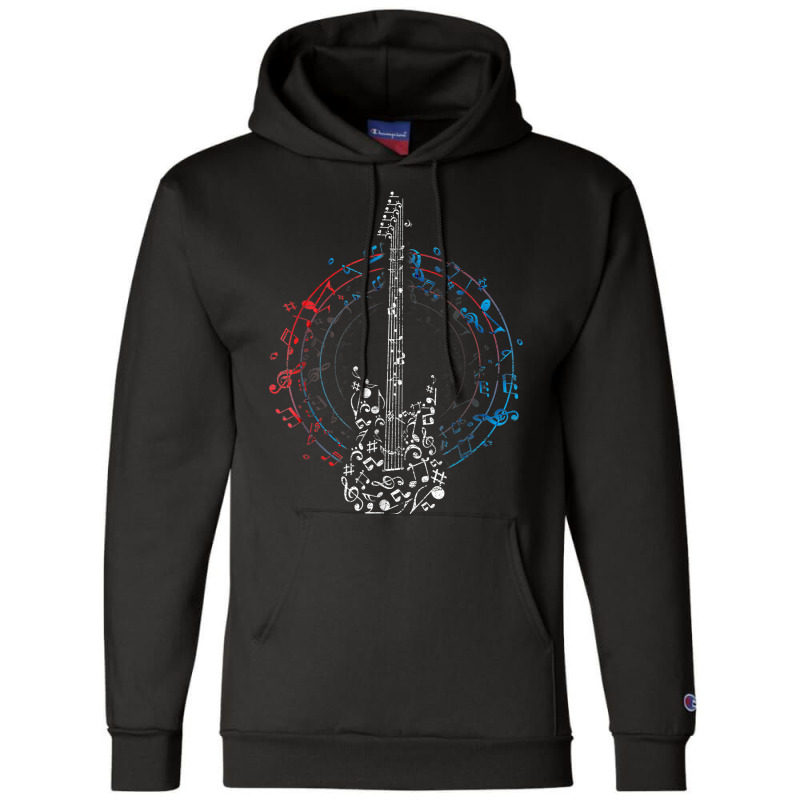 Music Circle Clef Music Notes Guitarist Idea Guitar T Shirt Champion Hoodie by latodorjnb | Artistshot