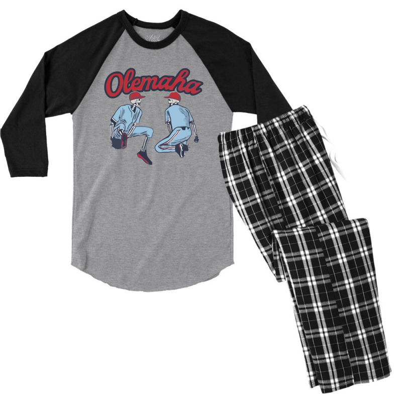 Olemaha Baseball Men's 3/4 Sleeve Pajama Set | Artistshot