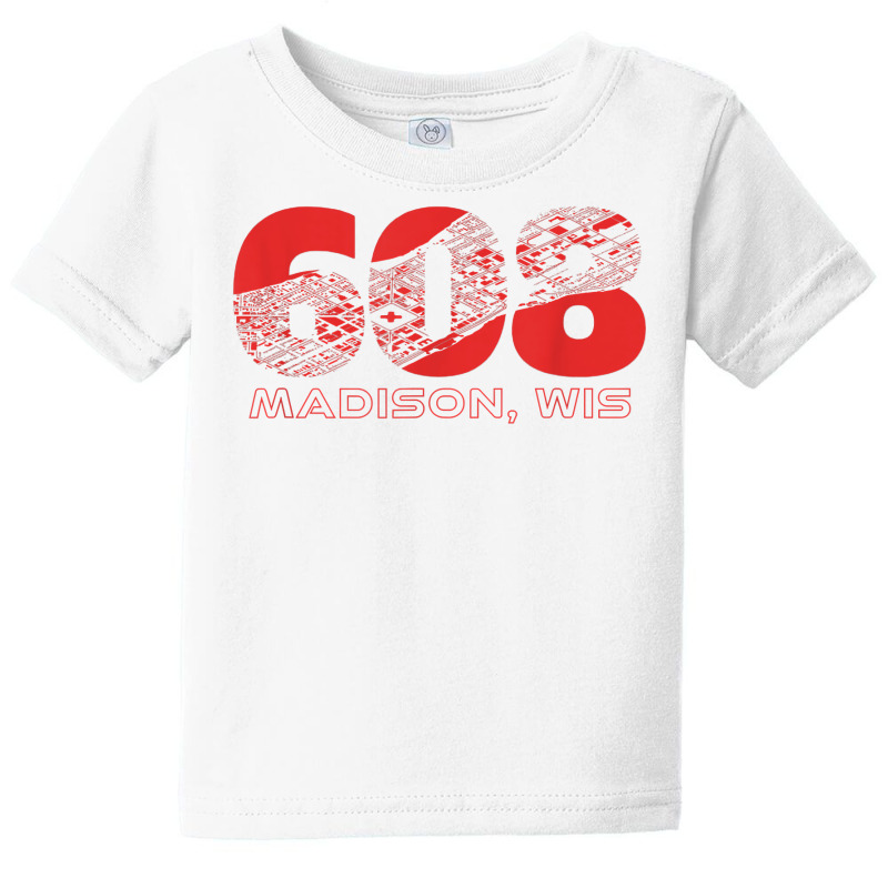 Madison Wisconsin Downtown Building Footprint Area Code 608 T Shirt Baby Tee | Artistshot