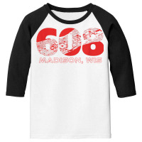 Madison Wisconsin Downtown Building Footprint Area Code 608 T Shirt Youth 3/4 Sleeve | Artistshot