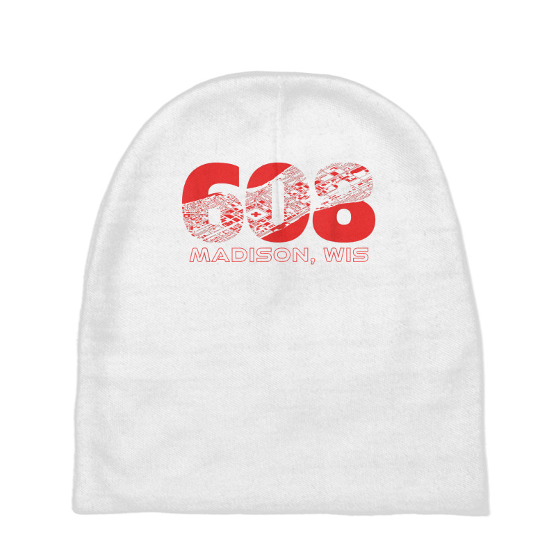 Madison Wisconsin Downtown Building Footprint Area Code 608 T Shirt Baby Beanies | Artistshot