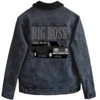 Big Boss Suburban (black) Unisex Sherpa-lined Denim Jacket | Artistshot