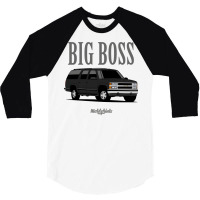 Big Boss Suburban (black) 3/4 Sleeve Shirt | Artistshot