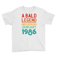 Mens Bald Men Born In January 1986 Funny T Shirt Youth Tee | Artistshot