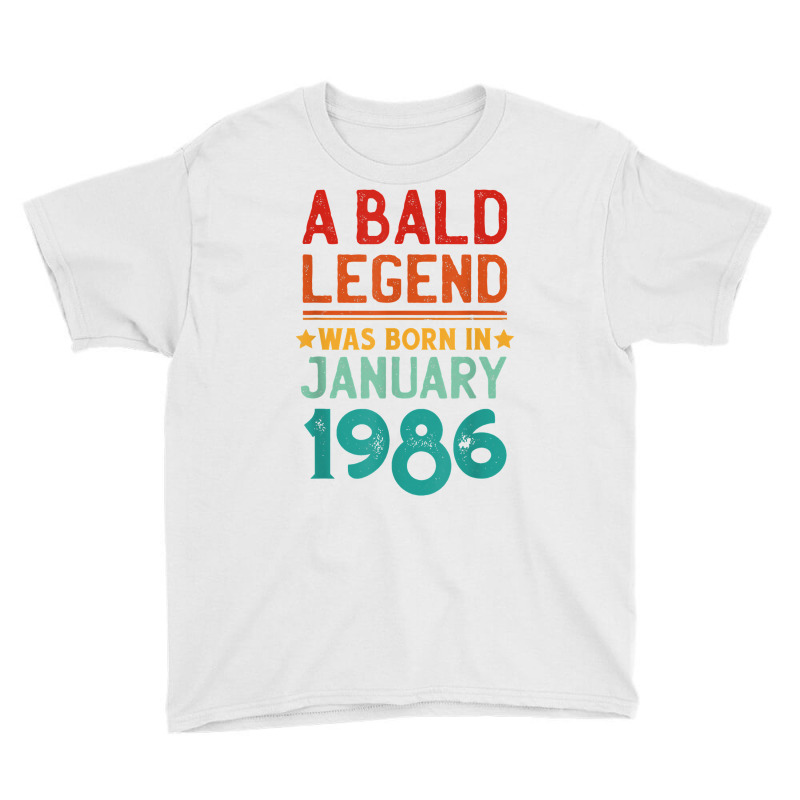 Mens Bald Men Born In January 1986 Funny T Shirt Youth Tee | Artistshot