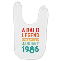 Mens Bald Men Born In January 1986 Funny T Shirt Baby Bibs | Artistshot