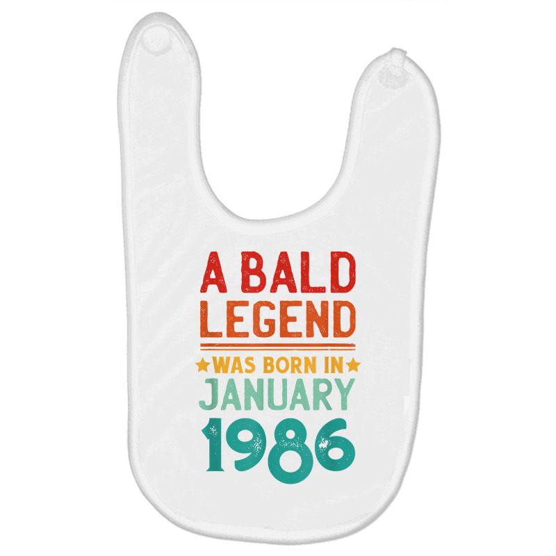 Mens Bald Men Born In January 1986 Funny T Shirt Baby Bibs | Artistshot