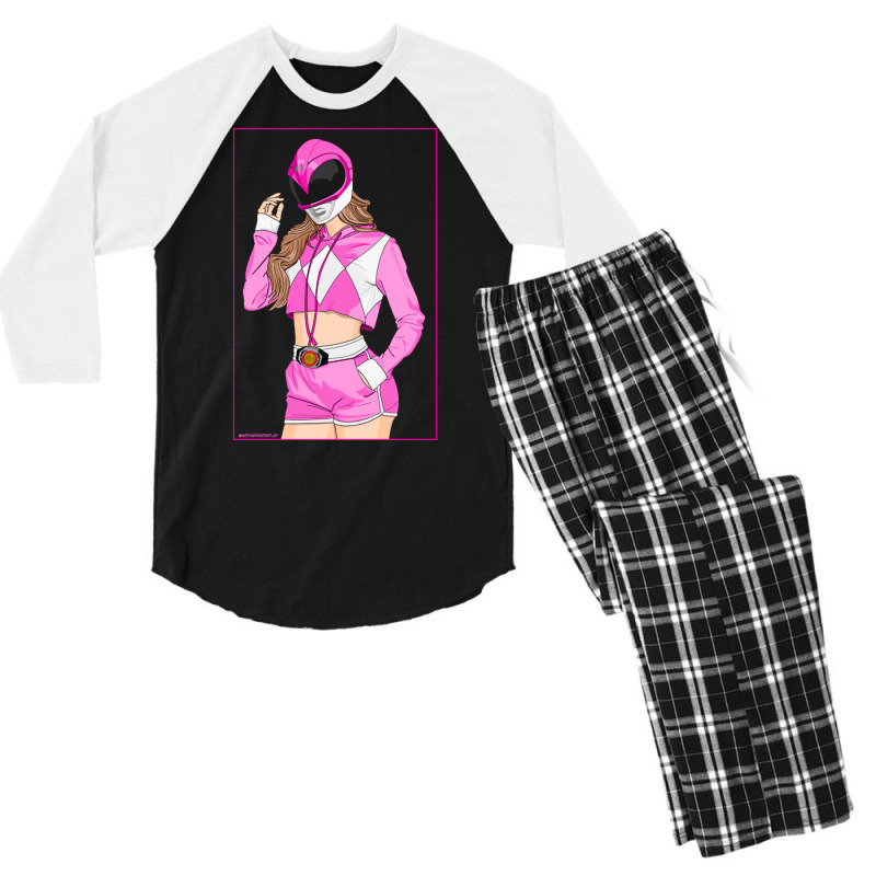 Hot Trend Pink Ranger Casual Style Men's 3/4 Sleeve Pajama Set by michealyoungerlk01 | Artistshot