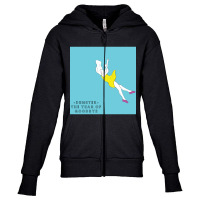 Hot Trend Falling Design - The Year Of Goodbye Ep (original Cyan) Youth Zipper Hoodie | Artistshot