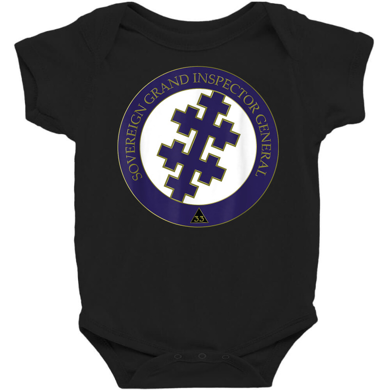 Mens Sovereign Grand Inspector General Mason 33 Aasr 33rd Masonic T Sh Baby Bodysuit by alph0r9bang | Artistshot