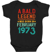 Mens Bald Men Born In February 1973 Funny T Shirt Baby Bodysuit | Artistshot