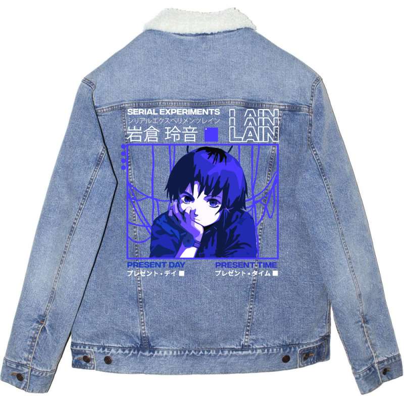 Serial Experiments Lain Darker Unisex Sherpa-lined Denim Jacket | Artistshot