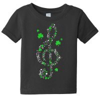 Music Note Shamrock Irish Music Teacher St Patricks Day T Shirt Baby Tee | Artistshot