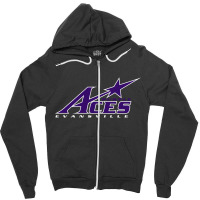 Evansville Purple Aces And Lady Aces Zipper Hoodie | Artistshot