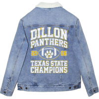 Dillon Panthers Texas State Champions   Friday Night Lights Unisex Sherpa-lined Denim Jacket | Artistshot