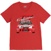 Evo 6 Vi Tme Wrc Ralliart Mitsubish Evolution Enkei Tommi Mäkinen V-neck Tee | Artistshot