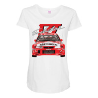 Evo 6 Vi Tme Wrc Ralliart Mitsubish Evolution Enkei Tommi Mäkinen Maternity Scoop Neck T-shirt | Artistshot