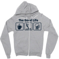 Funny Waterskiing Good Life Zipper Hoodie | Artistshot