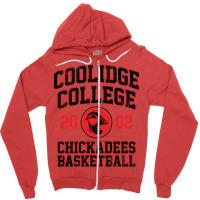 Coolidge College Chickadees Basketball   Van Wilder (variant) Zipper Hoodie | Artistshot