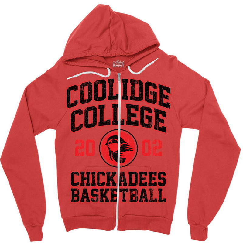 Coolidge College Chickadees Basketball   Van Wilder (variant) Zipper Hoodie | Artistshot