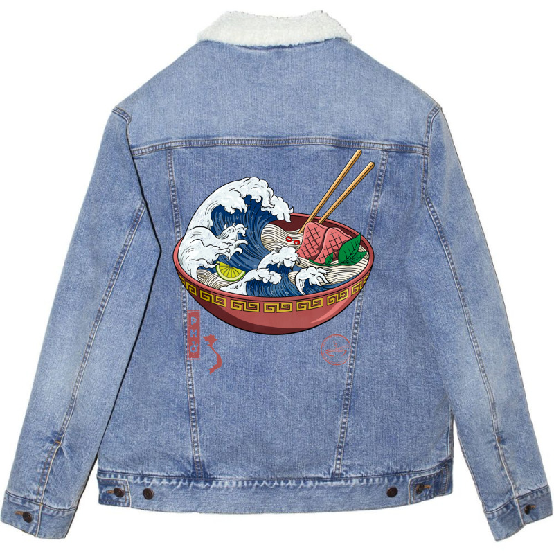 The Great Pho Wave Unisex Sherpa-lined Denim Jacket | Artistshot