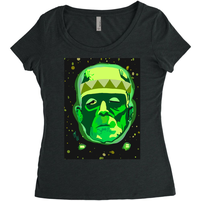 Trending Frankenstein?s Monster With Patchwork Women's Triblend Scoop T-shirt by quanghuydinh1 | Artistshot