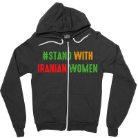 Stand With Iranian Zipper Hoodie | Artistshot