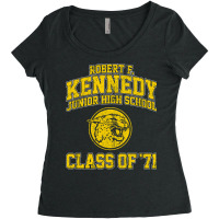 Robert F Kennedy Junior High School Class Of 71   Wonder Years Women's Triblend Scoop T-shirt | Artistshot