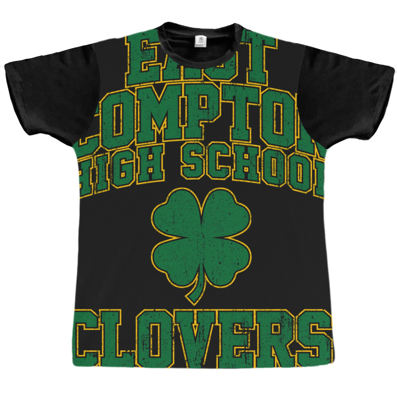 East Compton High School Clovers (variant) Graphic T-shirt by xakimhaganeq | Artistshot