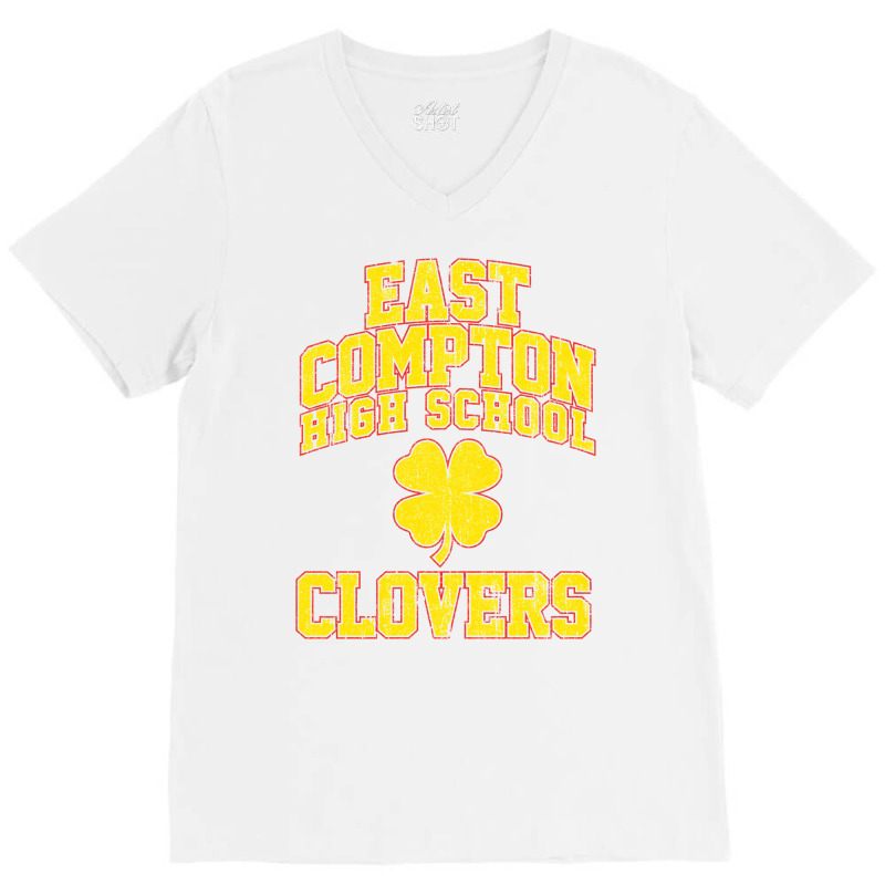 East Compton High School Clovers V-Neck Tee by xakimhaganeq | Artistshot