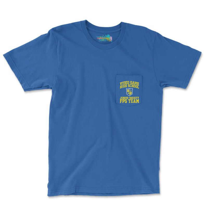 Video Game High School Junior Varsity Fps Team Pocket T-shirt | Artistshot