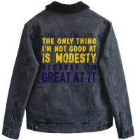 Modesty (variant) Unisex Sherpa-lined Denim Jacket | Artistshot