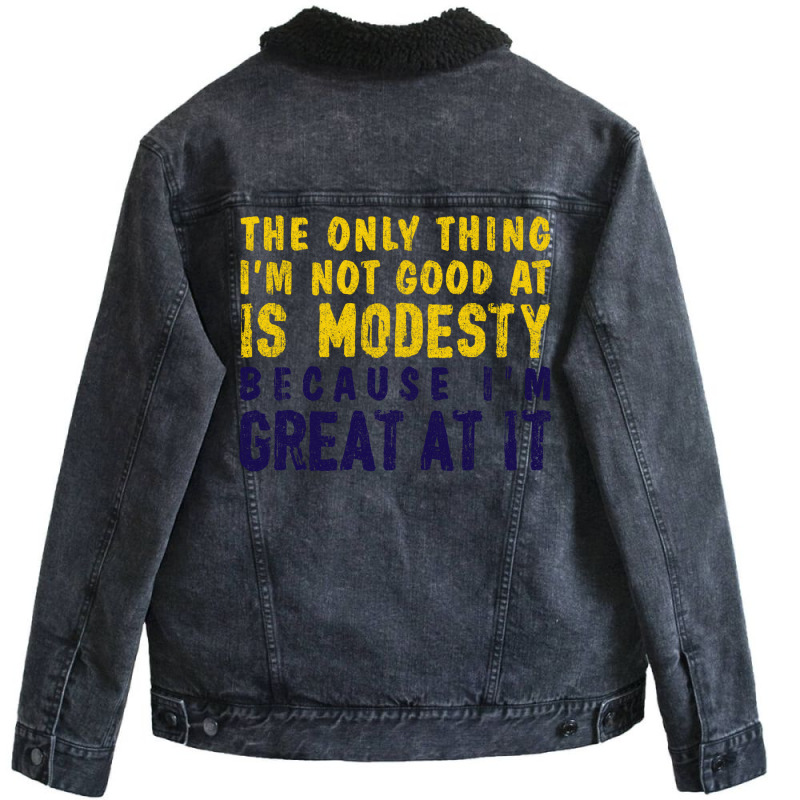 Modesty (variant) Unisex Sherpa-Lined Denim Jacket by bozevaquena9 | Artistshot