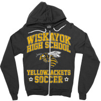 Wiskayok High School Yellowjackets Soccer Zipper Hoodie | Artistshot